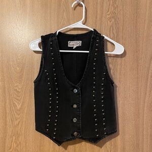 Stoosh Black Denim Vest